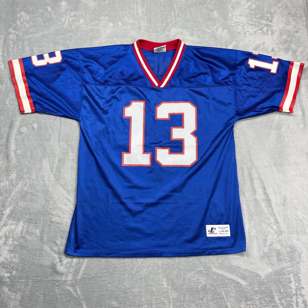 New York Giants Jersey Mens L Blue Logo Athletic NFL Football Danny Kanell #13